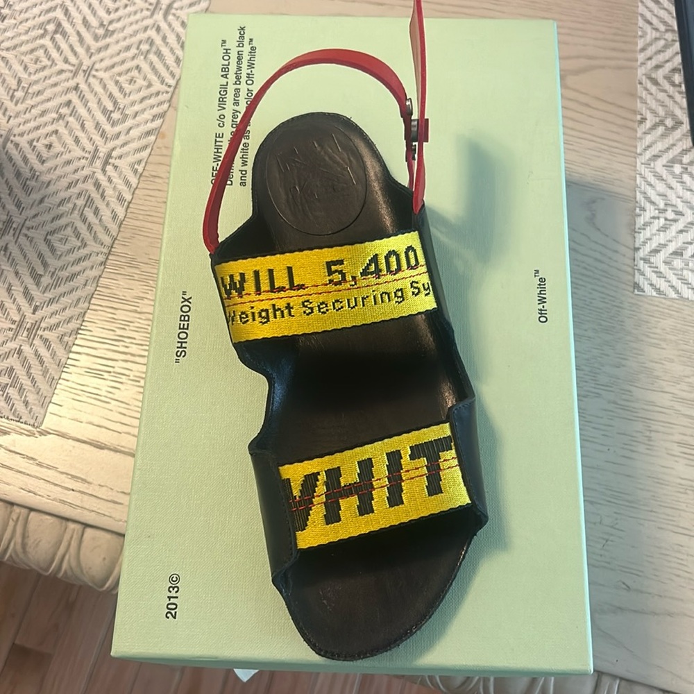 Off-White Zip Tie Black Sandals